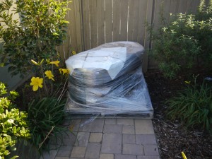 Wheels and tires arrive home - on a pallet!