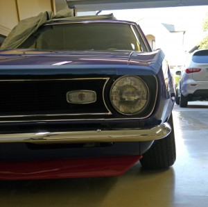 Vintage Engineering magnesium wheel, front view on Jason Rhoades 1967 Camaro